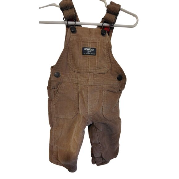 OshKosh Boys Brown corduroy  overalls 6months - Picture 1 of 4